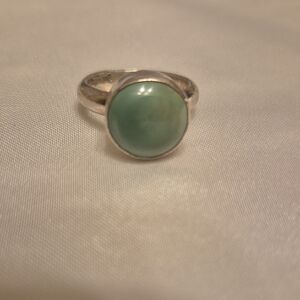Elegant Sterling Silver .925 and Green Stone Ring